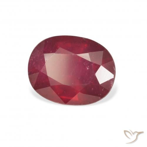Rubino Rosso scuro naturale da 3.59 ct, Ovale, VS