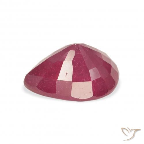 Rubino Rosso medio naturale da 4.56 ct, Forma a pera, VS