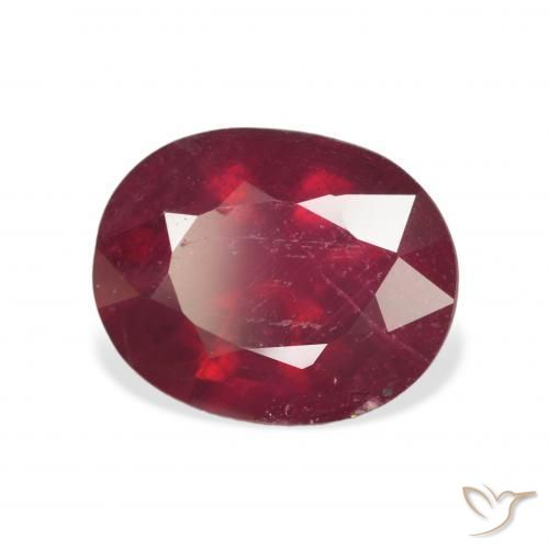 5.00ct Naturale Sangue rosso Rubino, Ovale, VS