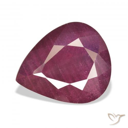 16.24ct Naturale Vino rosso Rubino, Forma a pera, VS