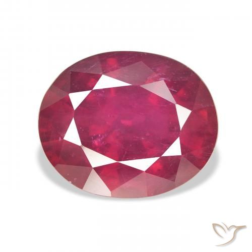 10.77ct Naturale Medium Dark-Red Rubino, Ovale, VS