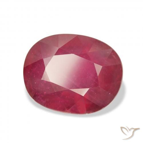 Rubino marmellata rossa naturale da 11.24 ct, Ovale, VS