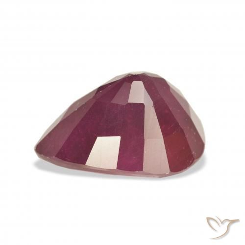 Rubino Rosso scuro naturale da 12.06 ct, Forma a pera, VS