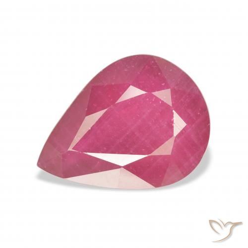 7.34ct Naturale Rosso medio Rubino, Forma a pera, VS