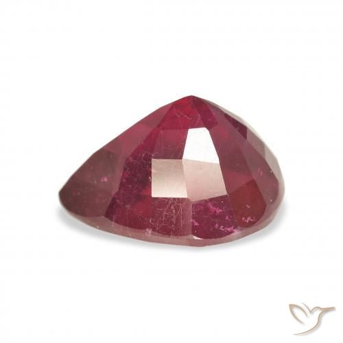 Rubino Cremisi Profondo naturale da 6.37 ct, Forma a pera, VS