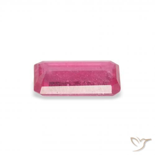 Rubino Rosa hot naturale da 0.99 ct, Ottagonale / Taglio smeraldo, VS-SI