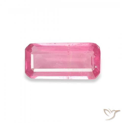 1.35ct Naturale Rosa hot Rubino, Taglio smeraldo, VS-SI