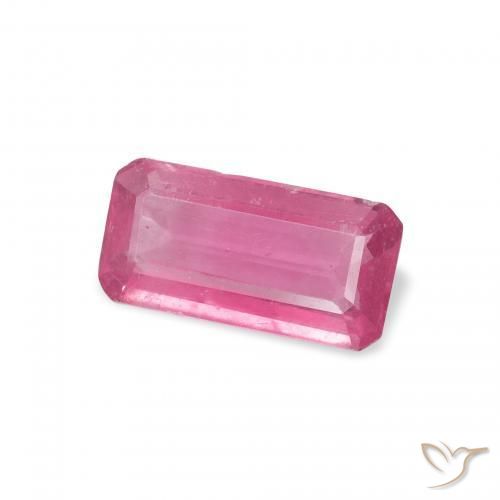 Rubino Rosa rossastra naturale da 1.21 ct, Ottagonale / Taglio smeraldo, SI
