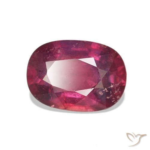 Rubino Medium Dark-Red naturale da 1.37 ct, Cuscino, VS-SI