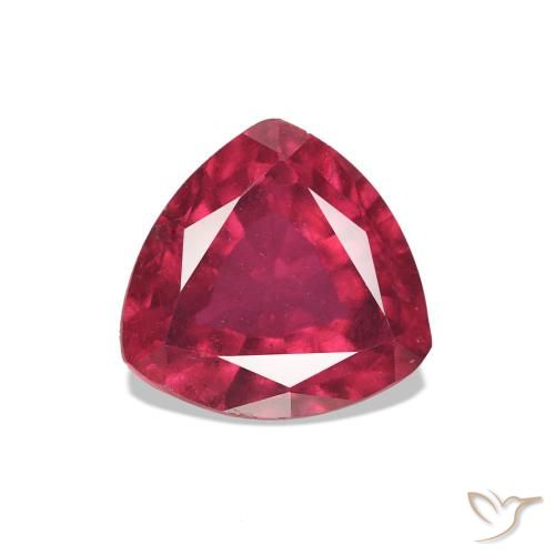 Rubino Rosso scuro naturale da 2.11 ct, Taglio trillion, VVS-VS
