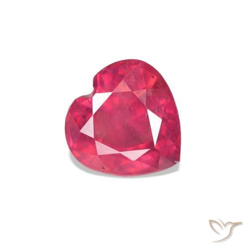 Rubino Rosso medio naturale da 0.63 ct, Cuore, VS