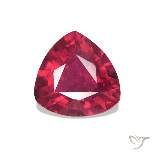Rubino Medium Dark-Red naturale da 1.48 ct, Taglio trillion, VS