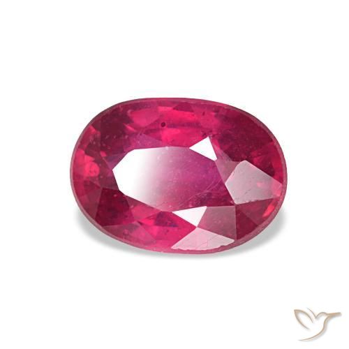 Rubino Rosso tendente al rosa naturale da 1.17 ct, Taglio ovale, VVS-VS