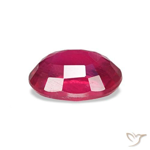 Rubino Rosso tendente al rosa naturale da 1.17 ct, Taglio ovale, VVS-VS