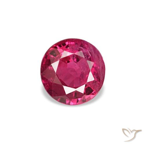 Rubino naturale rosso da 0,21 ct, taglio rotondo, VS