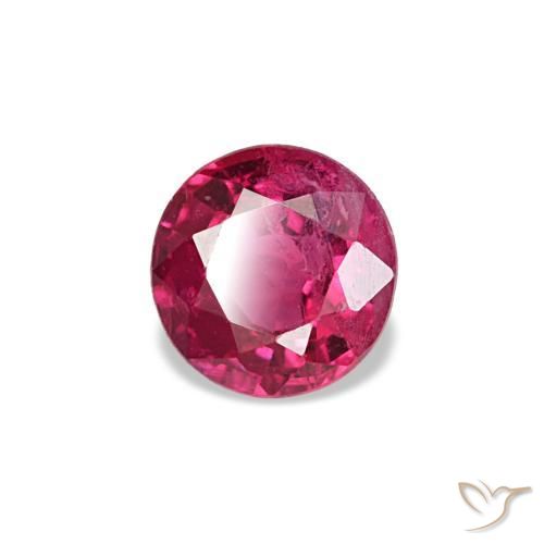 Rubino naturale rosso da 0,21 ct, taglio rotondo, VS