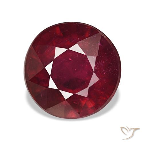 Rubino naturale rosso da 3,93 ct, taglio rotondo, VS