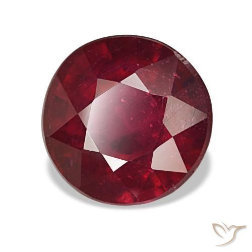 Rubino naturale rosso da 3,93 ct, taglio rotondo, VS