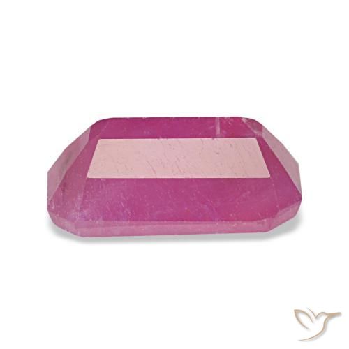 Rubino naturale porpora da 1,71 ct, taglio smeraldo, VS
