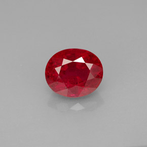 Rubino naturale rosso da 2,08 ct, taglio ovale, SI-I1