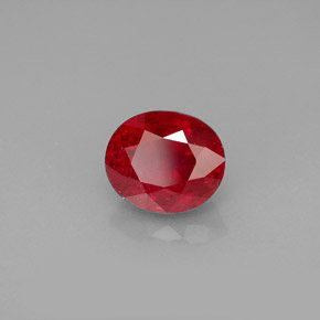 Rubino naturale rosso da 2,08 ct, taglio ovale, SI-I1
