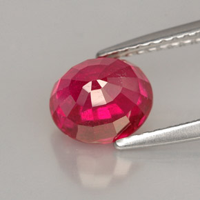 Rubino naturale rosso da 2,20 ct, taglio ovale, SI-I1