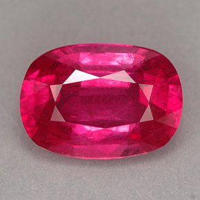 Rubino naturale rosso da 3,18 ct, taglio a cuscino, SI