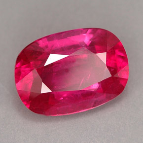 Rubino naturale rosso da 3,18 ct, taglio a cuscino, SI