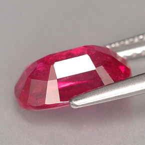 Rubino naturale rosso da 3,18 ct, taglio a cuscino, SI