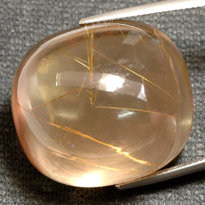 Quarzo rutilato naturale giallo da 78,65 ct, trasparente, trasparente/traslucido