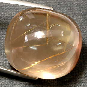 Quarzo rutilato naturale giallo da 78,65 ct, trasparente, trasparente/traslucido