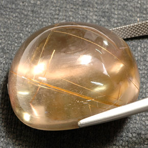 Quarzo rutilato naturale giallo da 78,65 ct, trasparente, trasparente/traslucido