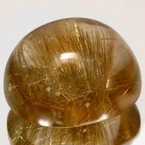Quarzo rutilato naturale giallo da 128,20 ct, trasparente, trasparente/traslucido