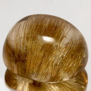 Quarzo rutilato naturale giallo da 128,20 ct, trasparente, trasparente/traslucido