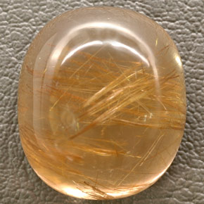 Quarzo rutilato naturale giallo da 48,93 ct, trasparente, trasparente/traslucido
