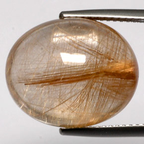 Quarzo rutilato naturale giallo da 18,48 ct, trasparente, trasparente/traslucido