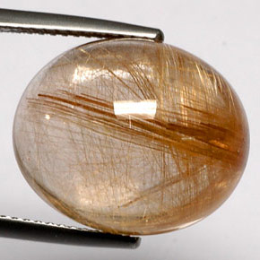 Quarzo rutilato naturale giallo da 18,48 ct, trasparente, trasparente/traslucido