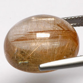 Quarzo rutilato naturale giallo da 18,48 ct, trasparente, trasparente/traslucido