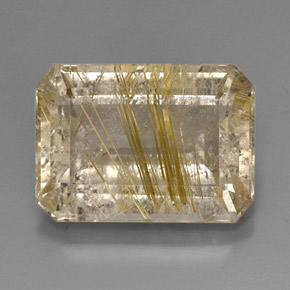 Quarzo rutilato naturale giallo da 15,08 ct, trasparente, trasparente/traslucido