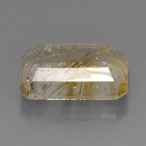 Quarzo rutilato naturale giallo da 15,08 ct, trasparente, trasparente/traslucido