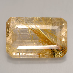 Quarzo rutilato naturale giallo da 12,60 ct, trasparente, trasparente/traslucido