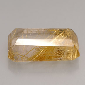 Quarzo rutilato naturale giallo da 12,60 ct, trasparente, trasparente/traslucido