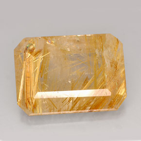 Quarzo rutilato naturale giallo da 16,29 ct, trasparente, trasparente/traslucido