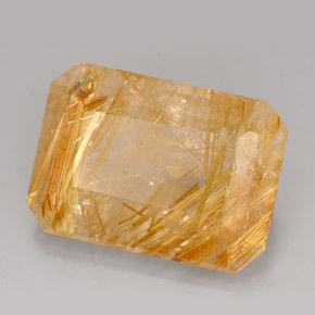 Quarzo rutilato naturale giallo da 16,29 ct, trasparente, trasparente/traslucido