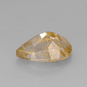 Quarzo rutilato naturale giallo da 8,96 ct, trasparente, trasparente/traslucido