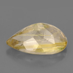 Quarzo rutilato naturale giallo da 8,60 ct, trasparente, trasparente/traslucido