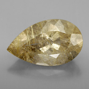Quarzo rutilato naturale giallo da 7,08 ct, trasparente, trasparente/traslucido