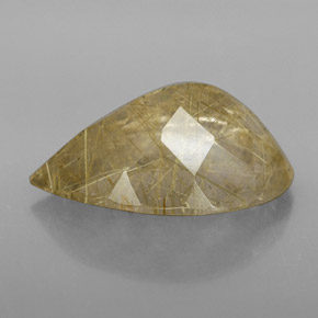 Quarzo rutilato naturale giallo da 7,08 ct, trasparente, trasparente/traslucido