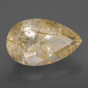 Quarzo rutilato naturale giallo da 8,34 ct, trasparente, trasparente/traslucido