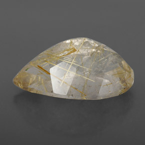 Quarzo rutilato naturale giallo da 8,34 ct, trasparente, trasparente/traslucido